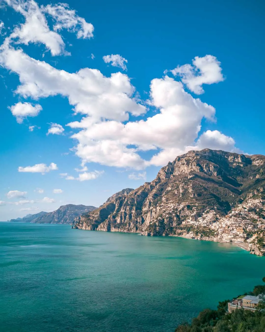 Costiera di Positano dal mare durante il tour